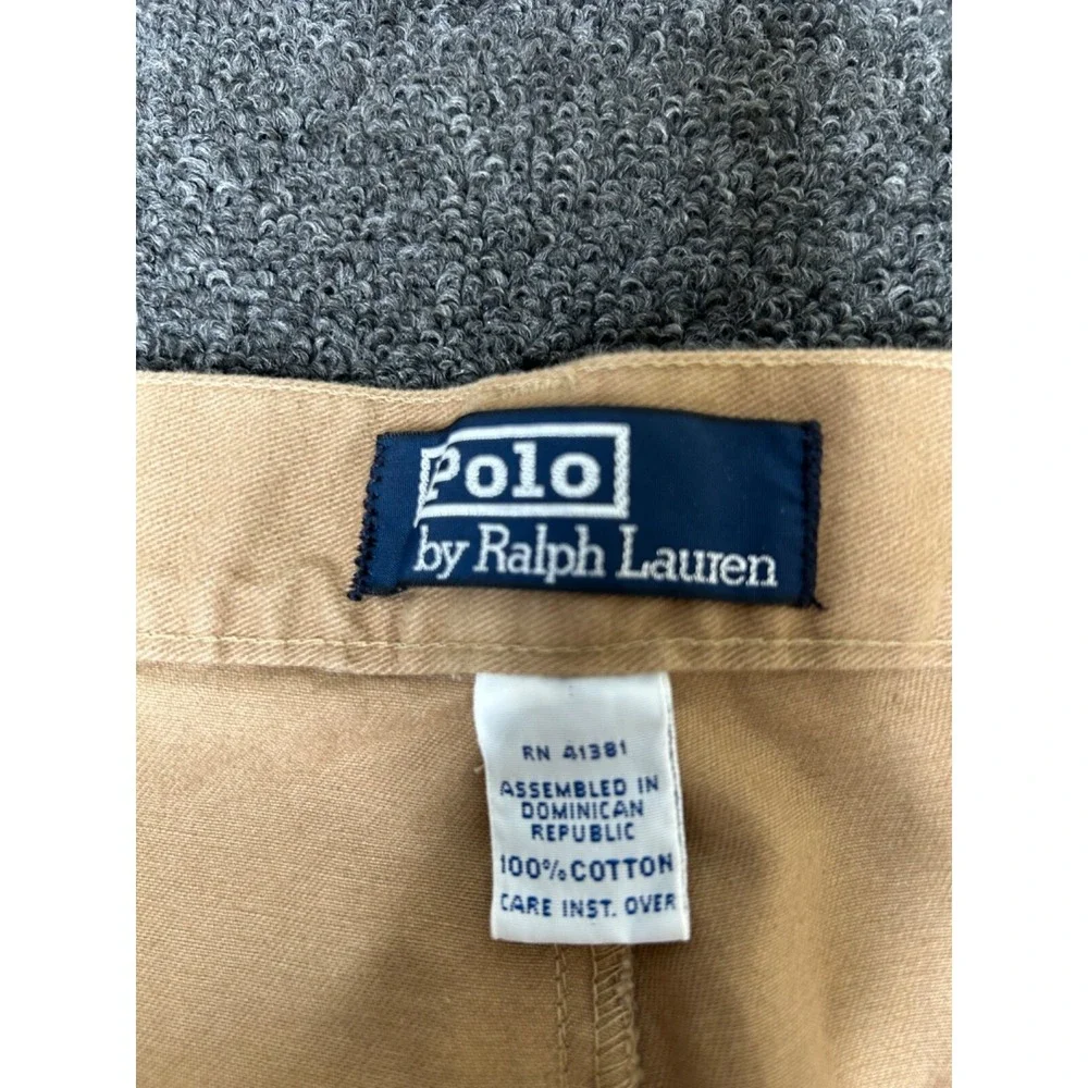 Vtg Polo Ralph Lauren Sand Chino Khaki Camel Pleated Classic Pants 40 x‎ 36 NWT